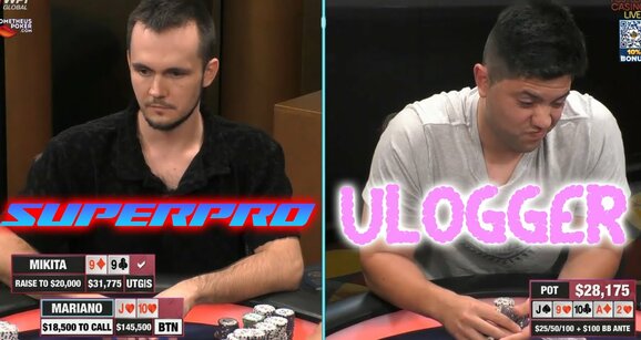 Três checks com uma trinca: Nikita Bodyakovsky versus um streaming regular do cassino Hustler