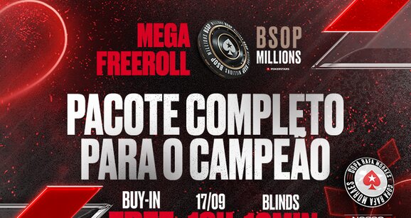 Freeroll da Copa Rafa Moraes com pacote para o BSOP Millions é amanhã