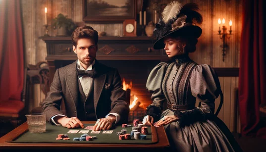 Evening Star, 1900: o Sr. Jobson e a Sra. Jobson jogando poker