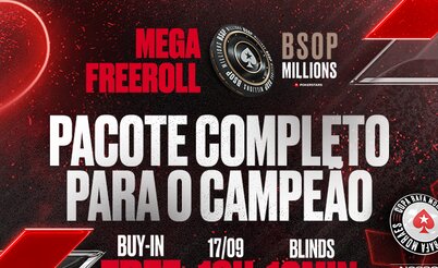 Freeroll da Copa Rafa Moraes com pacote para o BSOP Millions é amanhã